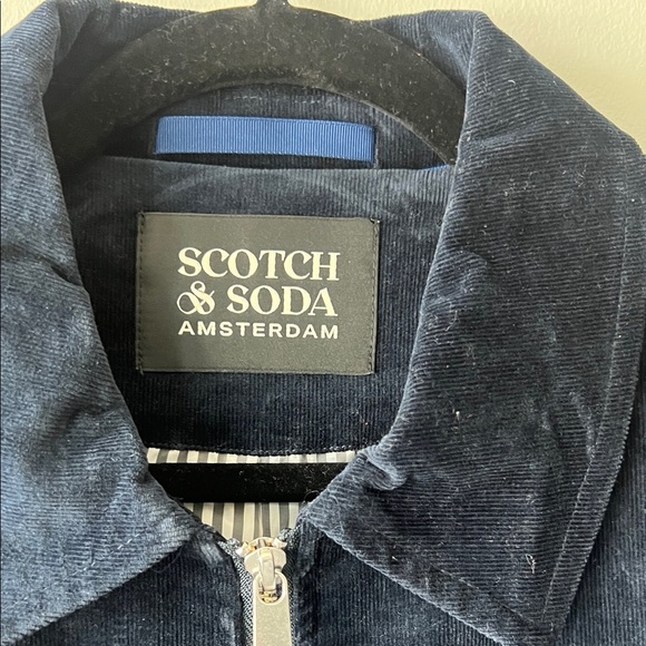 Scotch & Soda Men's Navy Corduroy Zip-Up Jacket - Picture 2 of 9